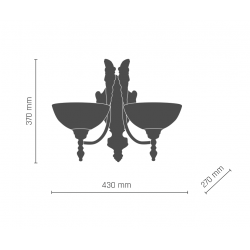 Aplica CORDOBA I 8197(458) Amplex, E27, Auriu, Polonia