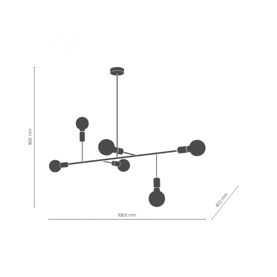 Candelabru DADIM 8224(0192) Amplex, E27, Auriu, Polonia