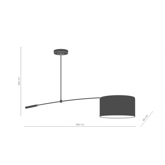 Suspensie DAFO 8225(0418) Amplex, E27, Negru, Polonia
