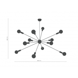 Candelabru DANAIA 8227 Amplex,  Negru, Polonia
