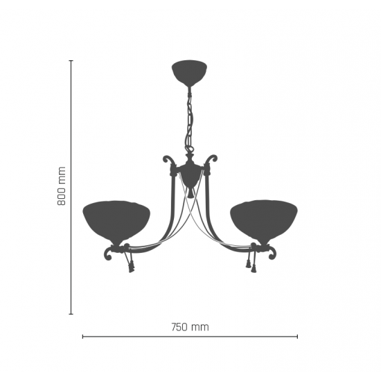 Candelabru GRANADA 8311(239) Amplex, E27, Auriu, Polonia