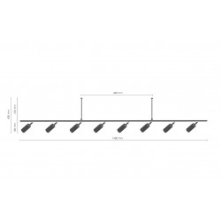 Lustra Tip Spot HUSA 8343(0227) Amplex, GU10, Negru, Polonia