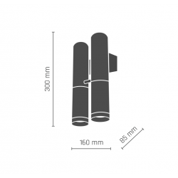 Aplica KAVOS  8806 Amplex,  Negru, Polonia