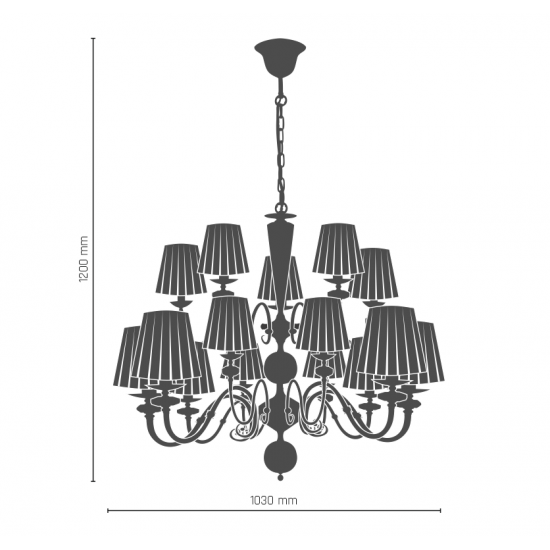 Candelabru LILOSA 8688(257) Amplex, E14, Crom, Polonia