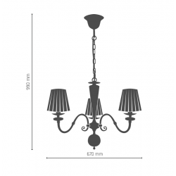 Candelabru LILOSA 8678(272) Amplex, E14, Auriu, Polonia