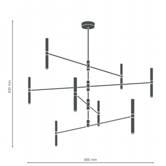 Candelabru LIVI 8392(0181) Amplex, G9, Auriu, Polonia