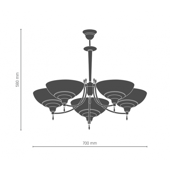 Candelabru ONYX OPAL 8775(333) Amplex, E27, Auriu, Polonia