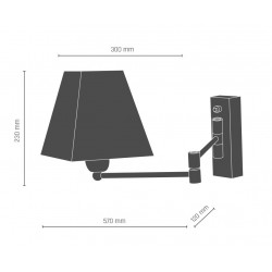 Aplica ROTTO 2 8821 Amplex,  Auriu, Polonia