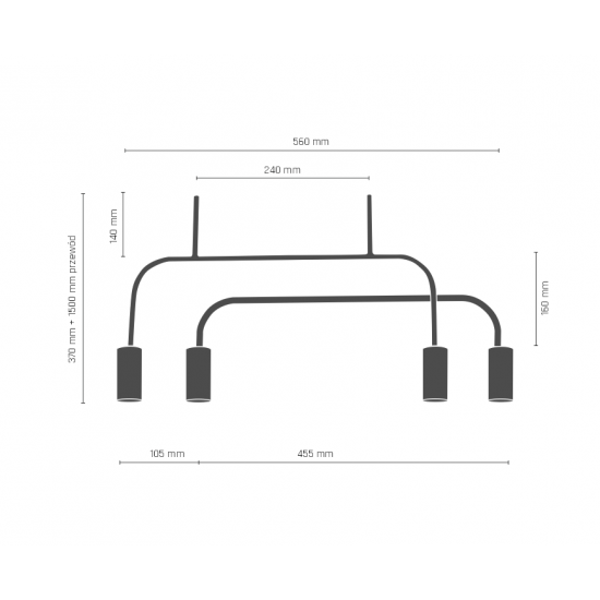 Candelabru VAI 8839 Amplex,  Negru, Polonia