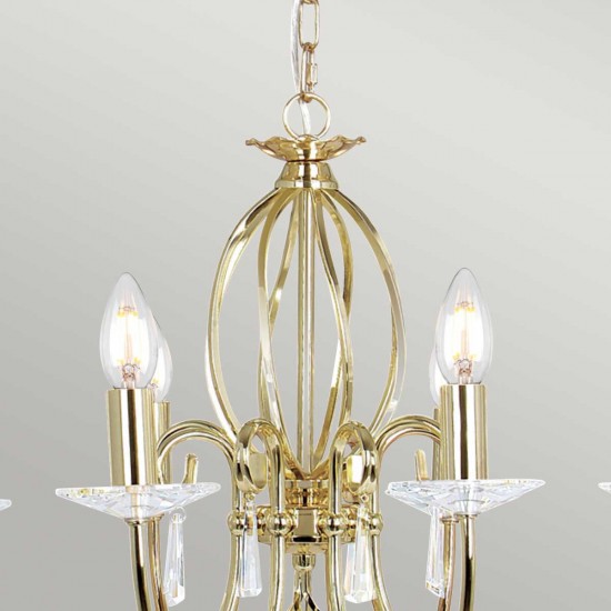 Candelabru Aegean de la Elstead E14, Auriu, Ag8-Pol-Brass, UK