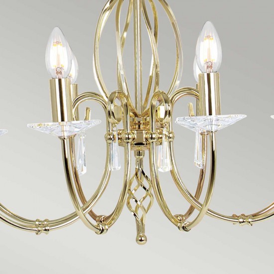 Candelabru Aegean de la Elstead E14, Auriu, Ag8-Pol-Brass, UK