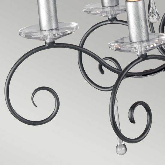 Candelabru Amarilli de la Elstead E14, Negru, Aml10-Blk-Silver, UK