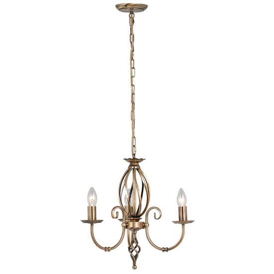 Candelabru Artisan de la Elstead E14, Alama, Art3-Agd-Brass, UK