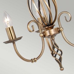 Candelabru Artisan de la Elstead E14, Alama, Art3-Agd-Brass, UK