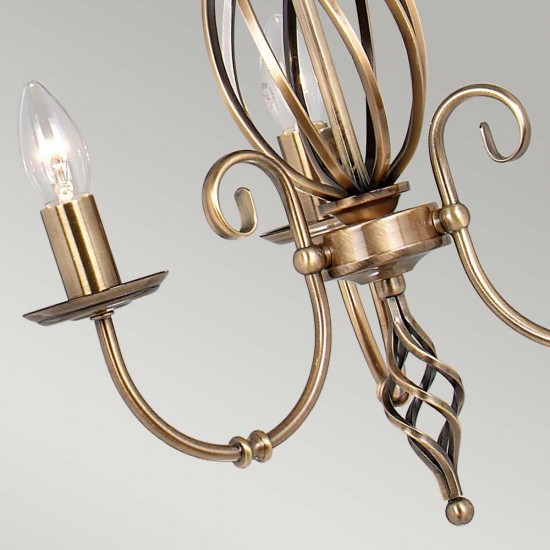 Candelabru Artisan de la Elstead E14, Alama, Art3-Agd-Brass, UK