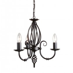 Candelabru Artisan de la Elstead E14, Negru, Art3-Black, UK