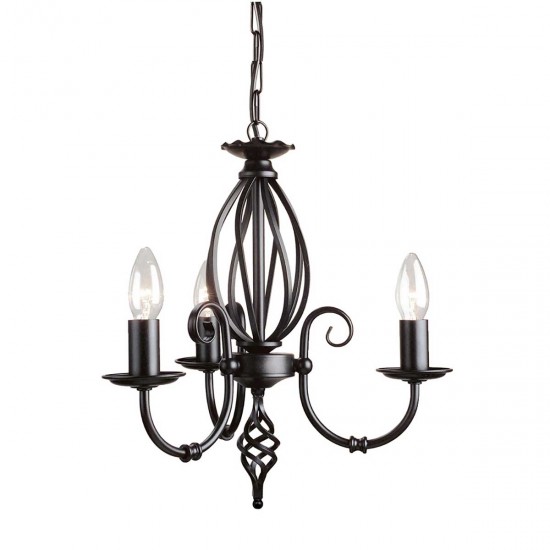 Candelabru Artisan de la Elstead E14, Negru, Art3-Black, UK