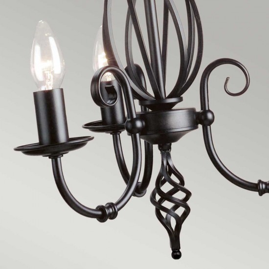 Candelabru Artisan de la Elstead E14, Negru, Art3-Black, UK