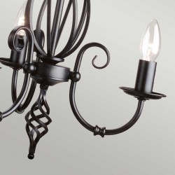 Candelabru Artisan de la Elstead E14, Negru, Art3-Black, UK