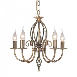 Candelabru Artisan de la Elstead E14, Alama, Art5-Agd-Brass, UK