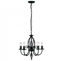 Candelabru Artisan de la Elstead E14, Negru, Art5-Black, UK