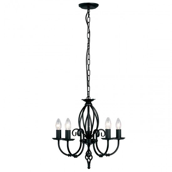 Candelabru Artisan de la Elstead E14, Negru, Art5-Black, UK
