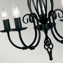Candelabru Artisan de la Elstead E14, Negru, Art5-Black, UK
