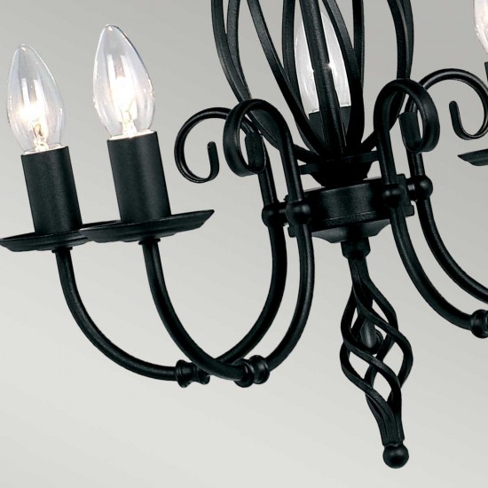 Candelabru Artisan de la Elstead E14, Negru, Art5-Black, UK