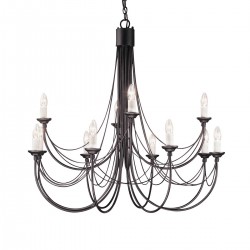 Candelabru Carisbrooke de la Elstead E14, Negru, Cb12-Black, UK