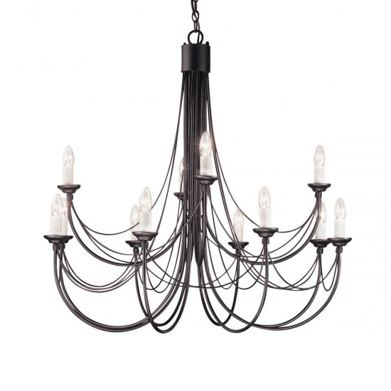 Candelabru Carisbrooke de la Elstead E14, Negru, Cb12-Black, UK