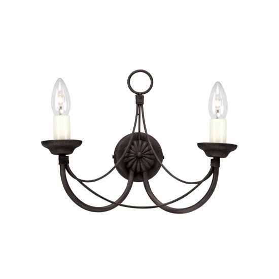 Aplica Carisbrooke de la Elstead E14, Negru, Cb2-Black, UK