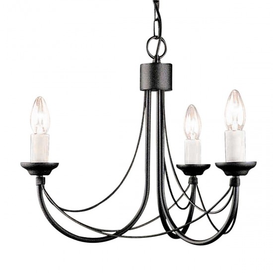 Candelabru Carisbrooke de la Elstead E14, Negru, Cb3-Black, UK