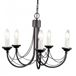 Candelabru Carisbrooke de la Elstead E14, Negru, Cb5-Black, UK