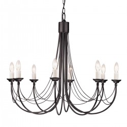 Candelabru Carisbrooke de la Elstead E14, Negru, Cb8-Black, UK