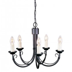 Candelabru Chartwell de la Elstead E14, Negru, Ch5-Black, UK
