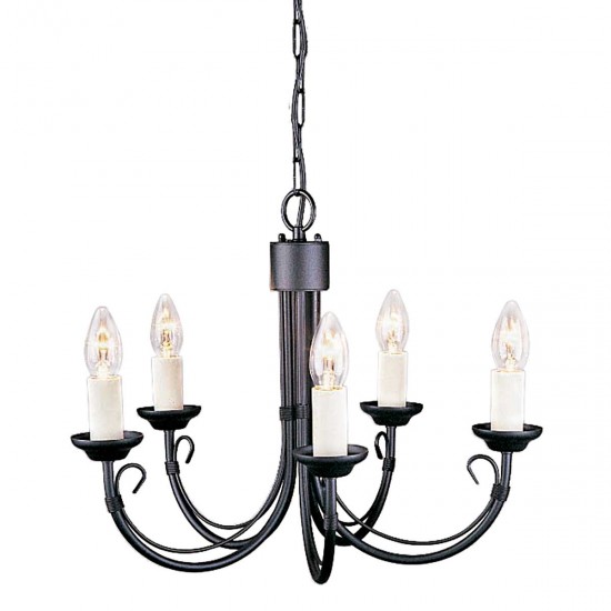 Candelabru Chartwell de la Elstead E14, Negru, Ch5-Black, UK