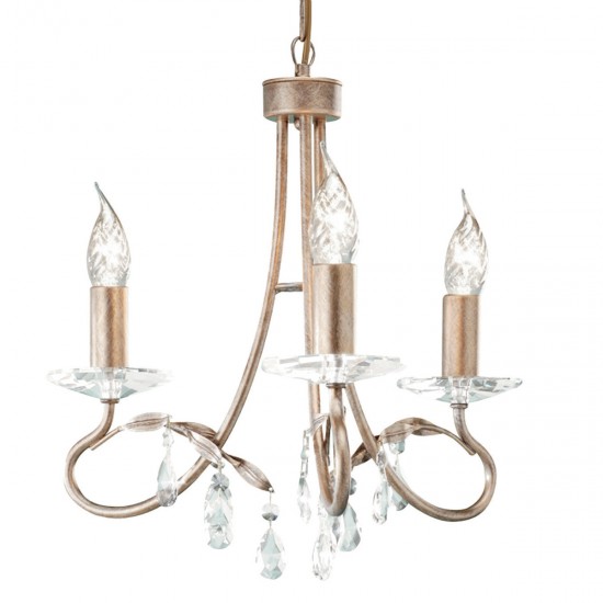 Candelabru Christina de la Elstead E14, Crem, Crt3-Silver-Gold, UK