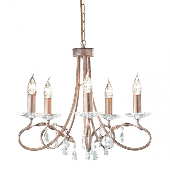 Candelabru Christina de la Elstead E14, Crem, Crt5-Silver-Gold, UK