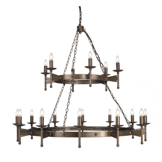 Candelabru Cromwell de la Elstead E14, Bronz, Cw18-Old-Brz, UK