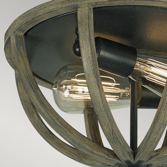 Lustra Plafon Allier Feiss de la Elstead E27, Stejar, Fe-Allier-F-Ww, UK