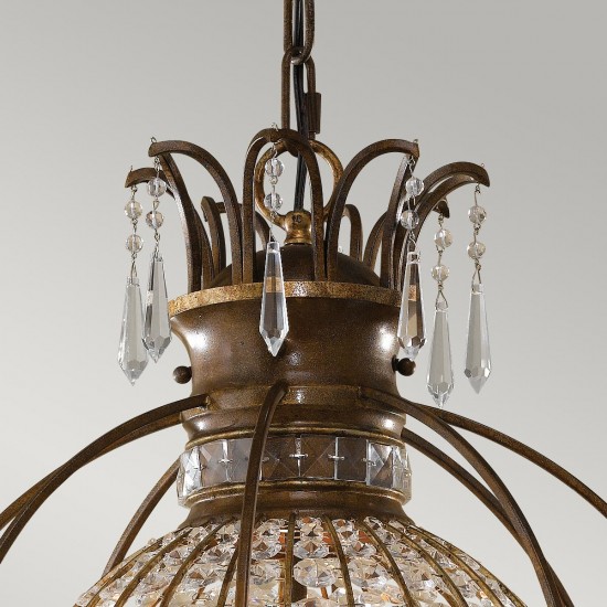 Candelabru Bellini Feiss de la Elstead E14, Bronz, Fe-Bellini3, UK
