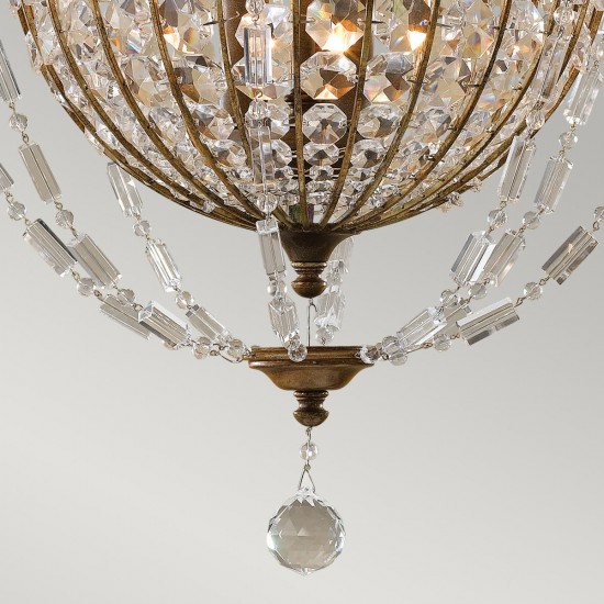 Candelabru Bellini Feiss de la Elstead E14, Bronz, Fe-Bellini3, UK
