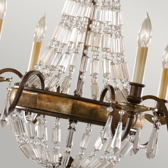 Candelabru Bellini Feiss de la Elstead E14, Bronz, Fe-Bellini6, UK