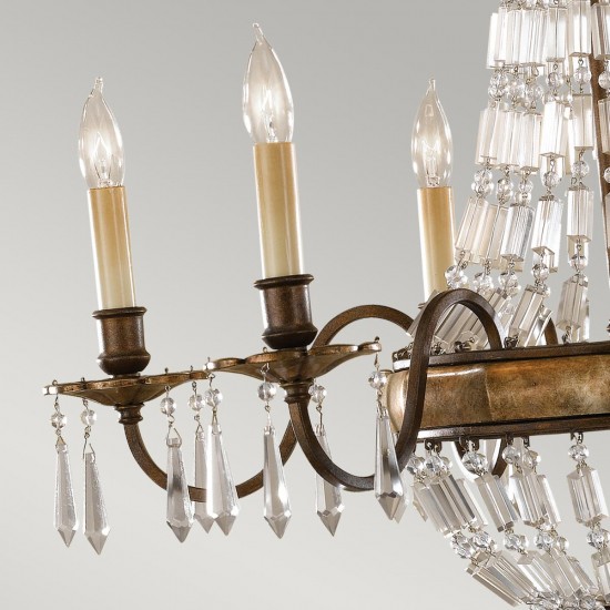Candelabru Bellini Feiss de la Elstead E14, Bronz, Fe-Bellini6, UK