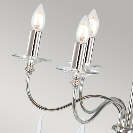 Candelabru Finsbury Park de la Elstead E14, Nichel, Fp6-Pol-Nickel, UK