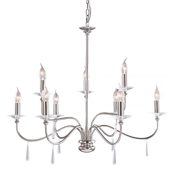 Candelabru Finsbury Park de la Elstead E14, Nichel, Fp9-Pol-Nickel, UK