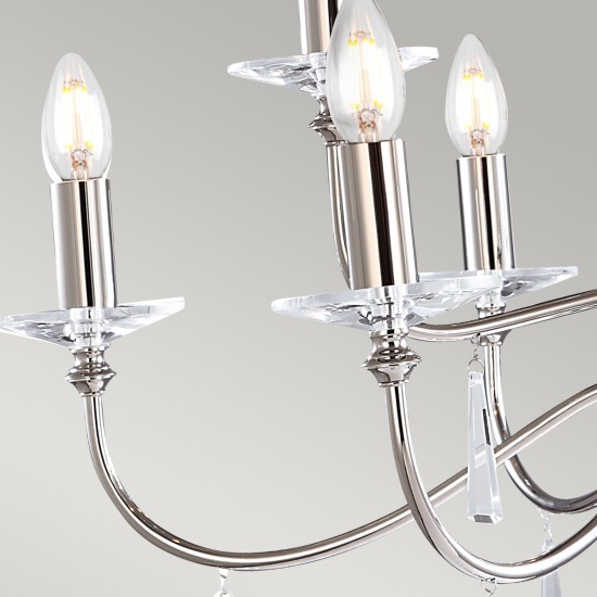 Candelabru Finsbury Park de la Elstead E14, Nichel, Fp9-Pol-Nickel, UK