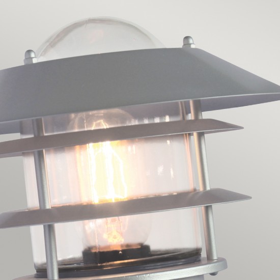 Aplica Exterior Helsingor de la Elstead E27, Argintiu, Helsingor-Pir, UK