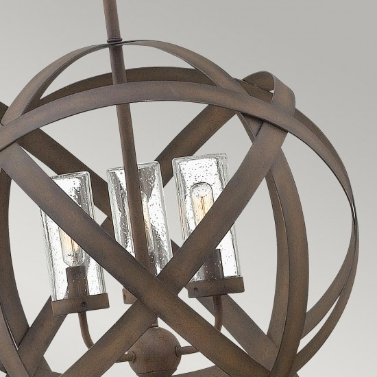 Pendul Exterior Carson Hinkley de la Elstead E14, Ruginiu, Hk-Carson-3P, UK