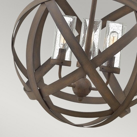 Pendul Exterior Carson Hinkley de la Elstead E14, Ruginiu, Hk-Carson-3P, UK